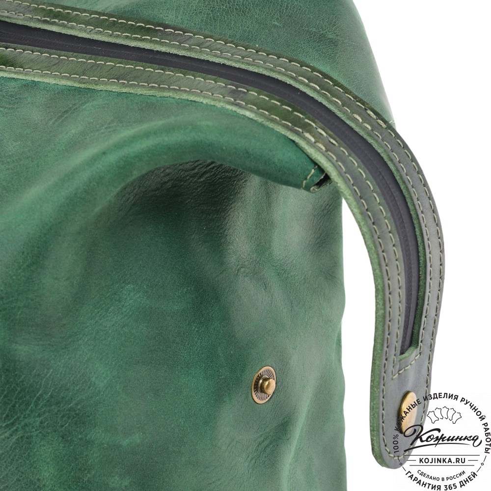  Кожаный рюкзак "Аргентум" (изумруд)